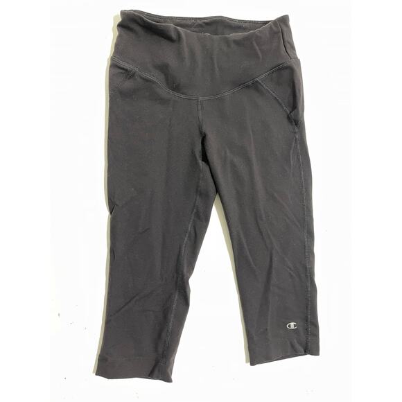 Champion Shape Capri Leggings Women Size Small Black Athleisure Pull On Stretch - Picture 1 of 3